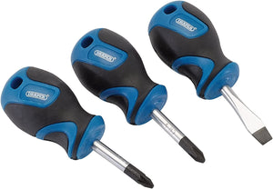 Draper 3 pc S/Grip Stubby Screwdriver Set - 32604