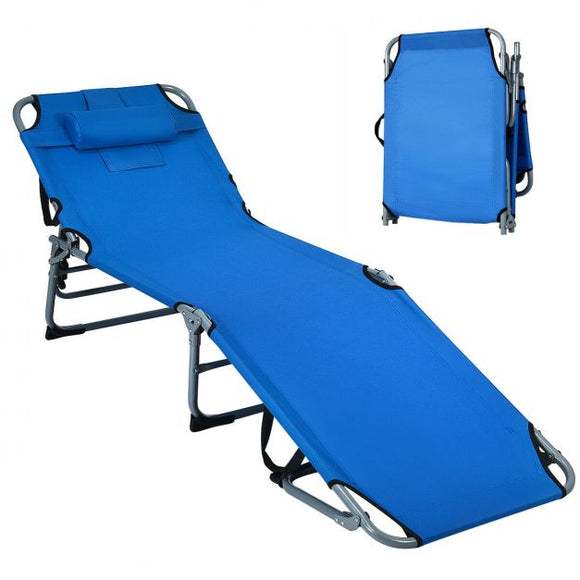 Cross Country Sun Lounger Camping Bed - Blue, Black - CC-50736