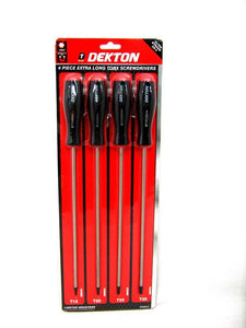 Dekton 4pc Long Bar Torx Screwdriver Set