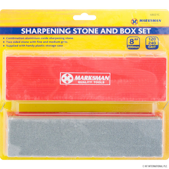 Marksman 8/20cm Sharpening Stone and Box Set - 68021