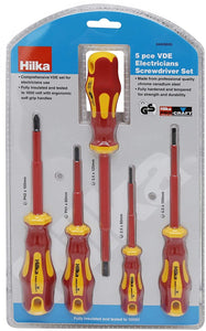 Hilka 5 pce VDE Electricians Screwdriver Set - 34459005