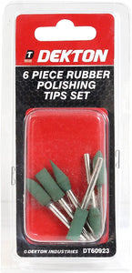 Dekton 6 piece Rubber Polishing Tips Set-60923