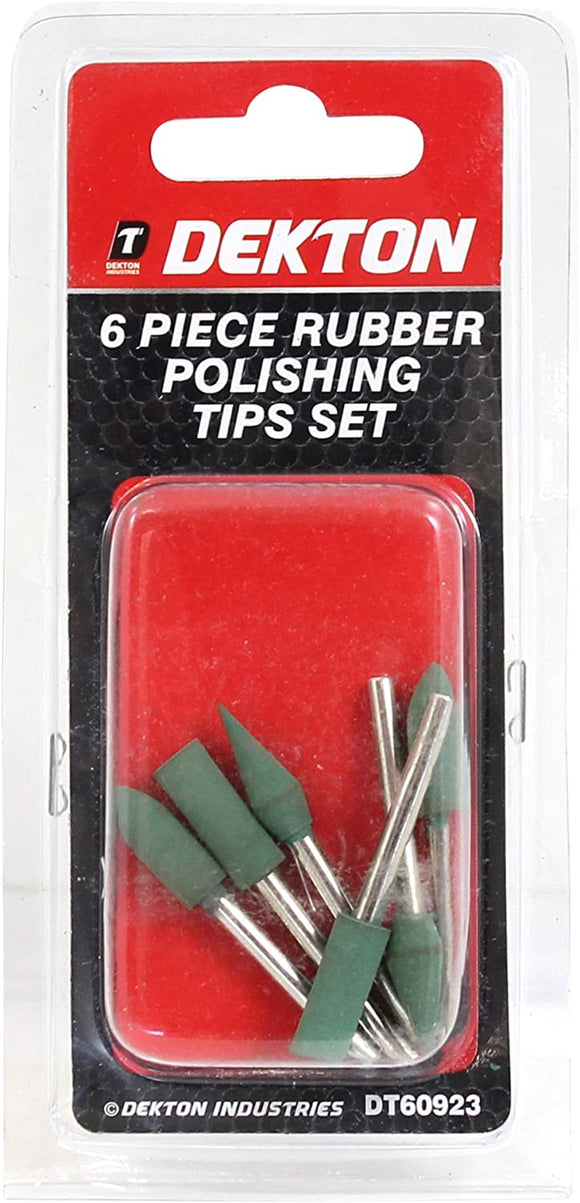 Dekton 6 piece Rubber Polishing Tips Set-60923