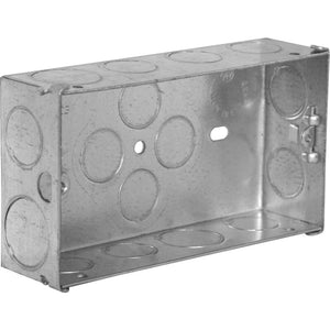Metal 2 Gang Back Box 35mm Bulk Packed - E361BF