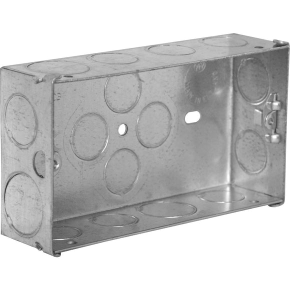 Metal 2 Gang Back Box 35mm Bulk Packed - E361BF