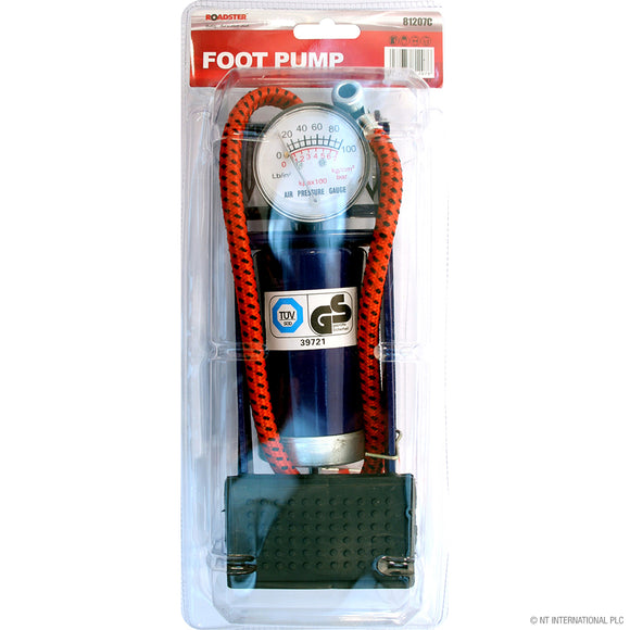 Marksman Single Foot Pump With Gauge In D/Blister - 81207