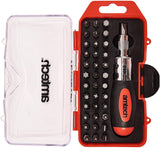 Am-tech 38pc Stubby Ratchet S/Driver & Bit set CRV 6pc CDU - L1965