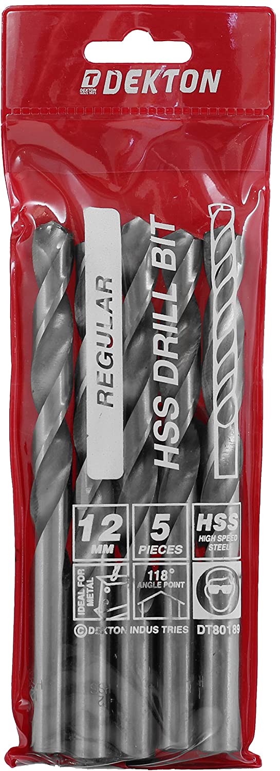 Dekton 12mm 5pc HSS Drill Set Regular
