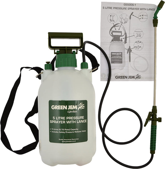 Green Jem 5 Litre Pressure Sprayer With Wand - GS500S