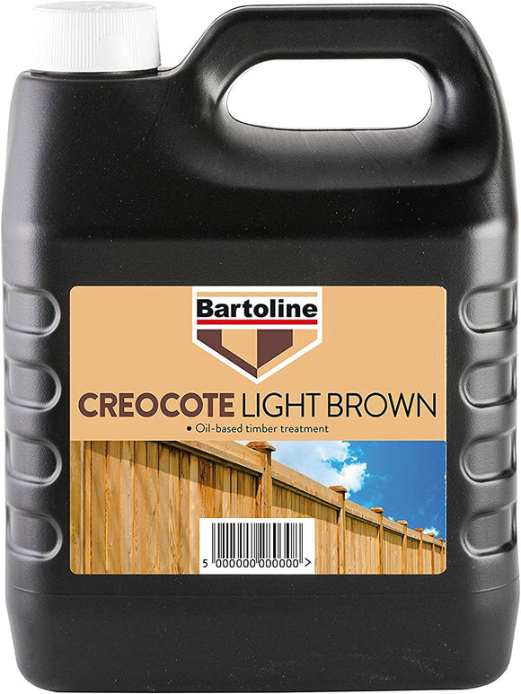 4l Bartoline Light Brown Creocote Oil Based Wood Treatment- 82304570