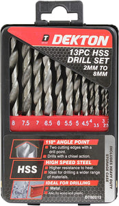 Dekton 13pc HSS Drill Set 2mm to 8mm-80212