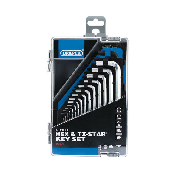 Draper Hex Key Set And Case 45pc - 99421