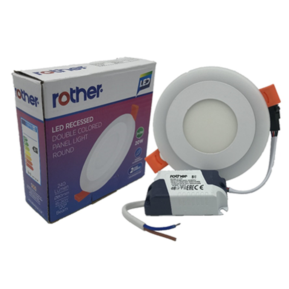 Rother Recessed Double Colored Panel - RLE18801B