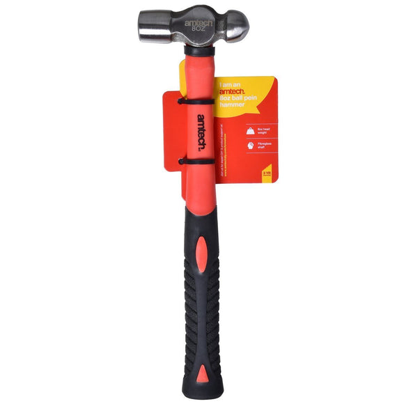 Amtech 80z Ball Pein Hammer Fibre glass Shaft - A0670