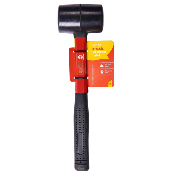 Amtech 8oz rubber mallet – fibreglass shaft- A1575