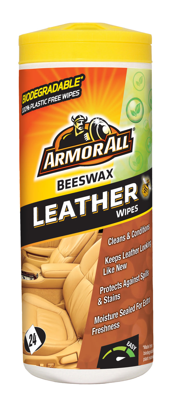Armor All 24ct Beeswax Leather Wipes - AA39024ML5C