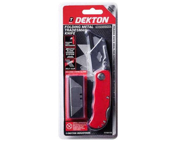 Dekton Folding Metal Tradesman Knife - 60115