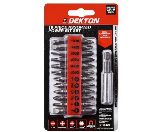 Dekton 19pc Assorted Power Bit Set - 65420