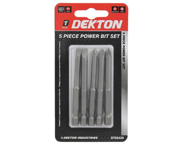 Dekton 5piece Power Bit Set - 65429