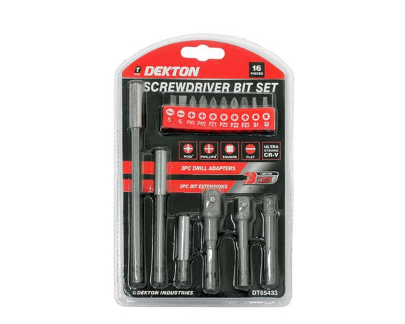 Dekton 16 pcs Screwdriver Bit Set - 65433