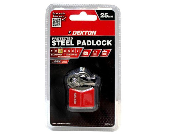 Dekton 25mm Covered Steel Padlock -70210