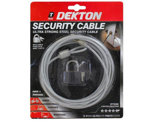 Dekton Security Cable and Lock -70308
