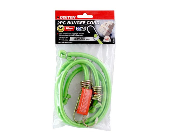 Dekton 2pc 24 x 10mm  Heavy Duty Bungee Cord-70641