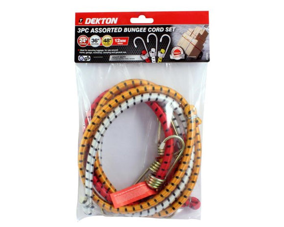 Dekton 3pcs Assorted Bungee Cord Set - 70675