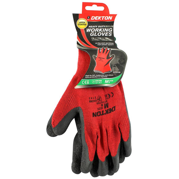 DEKTON SIZE 8/M HEAVY DUTY PROFESSIONAL GRADE WORKING GLOVES - 70705