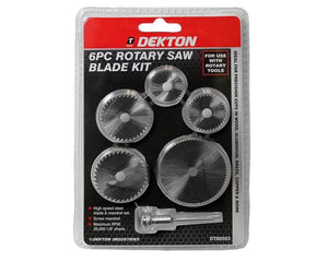 Dekton 6pc Rotary Saw Blade Kit-80503