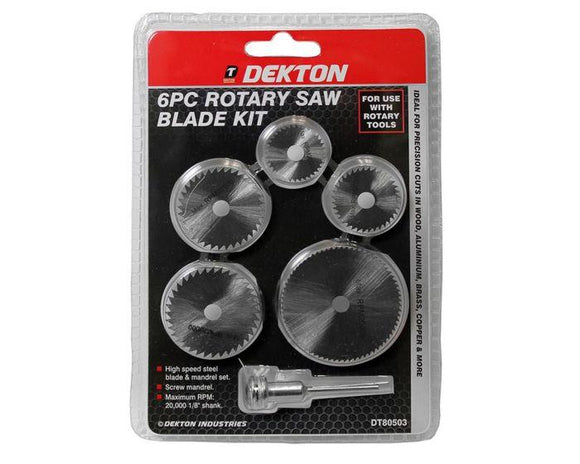 Dekton 6pc Rotary Saw Blade Kit-80503