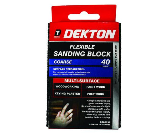 Dekton Flexible Sanding Block 40 Grit - 80792