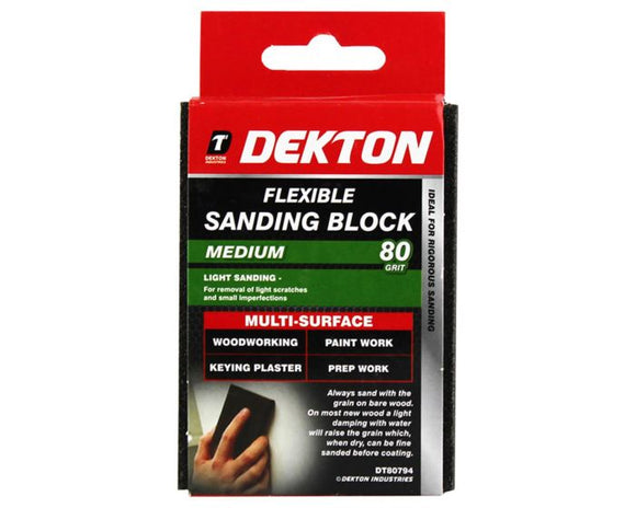 Dekton Flexible Sanding Block 80grit - 80794