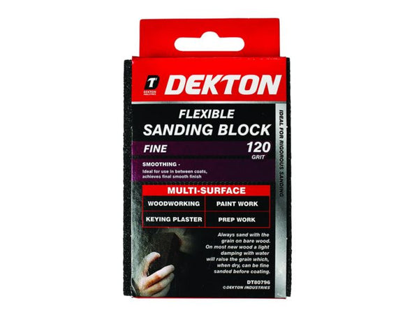 Dekton Flexible Sanding Block 120 Grit - 80796
