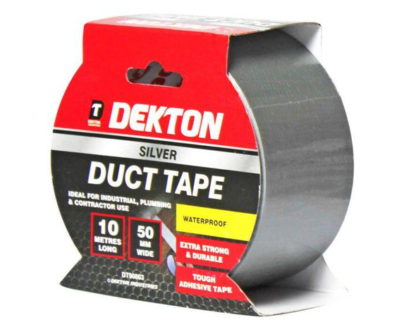 Dekton 50mm x 10M Silver Cloth Duct Tape - 90863