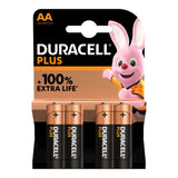 Duracell Plus 100% Extra Life Alkaline Power AA 4 Pack - MN1500B4PLUS