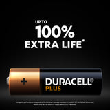 Duracell Plus 100% Extra Life Alkaline Power AA 4 Pack - MN1500B4PLUS