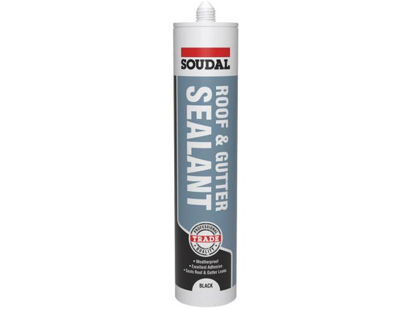 Soudal 290ml Roof and Gutter Sealant Black Tr Uk - 121656