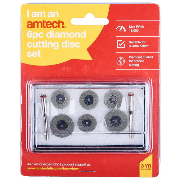 Amtech 6Pc Diamond Cutting Disc Set-E1829