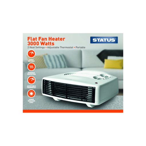 Flat Fan Heater 3kw 2 Heat Setting - FFH1P-3000W1PKB
