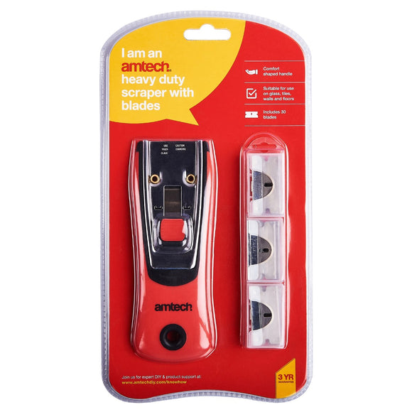 Amtech heavy duty scraper with blades-G0966