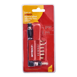Amtech 9pc Offset Tamperproof Torx Bit Set - I9200