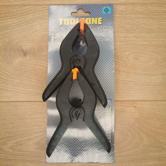 Toolzone 2pc 6 Black Plastic Clamp - CL114