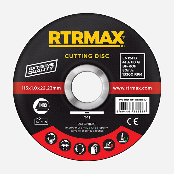 RTRMAX Inox Cutting Disc 115x1x22 MM - RDI11510