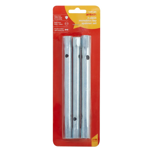Amtech 3 Piece box spanner and tommy bar set-K1155
