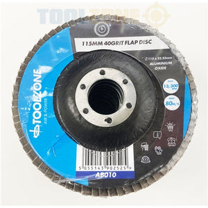 Toolzone 41/2" Flap Disc 40 Grit AB010