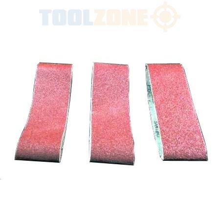Toolzone 3pc 60x457mm Assorted Sanding Belts-AB093