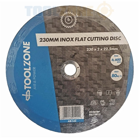 Toolzone 230Mm Inox Flat Cutting Disc AB145