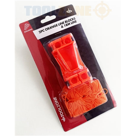 Toolzone 2pc Orange Line Block & 18m Line - BL208