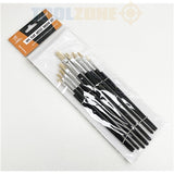 Toolzone 9Pc Flat Artist Brushes BR013